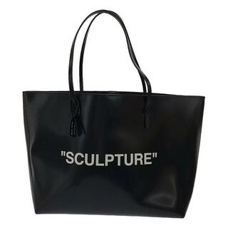 OFF-WHITE - 【美品】  Off-White / オフホワイト | DAY OFF TOTE 40 QUOTE スローガンプリント レザー トートバッグ ポーチ付き | ブラック | メンズ