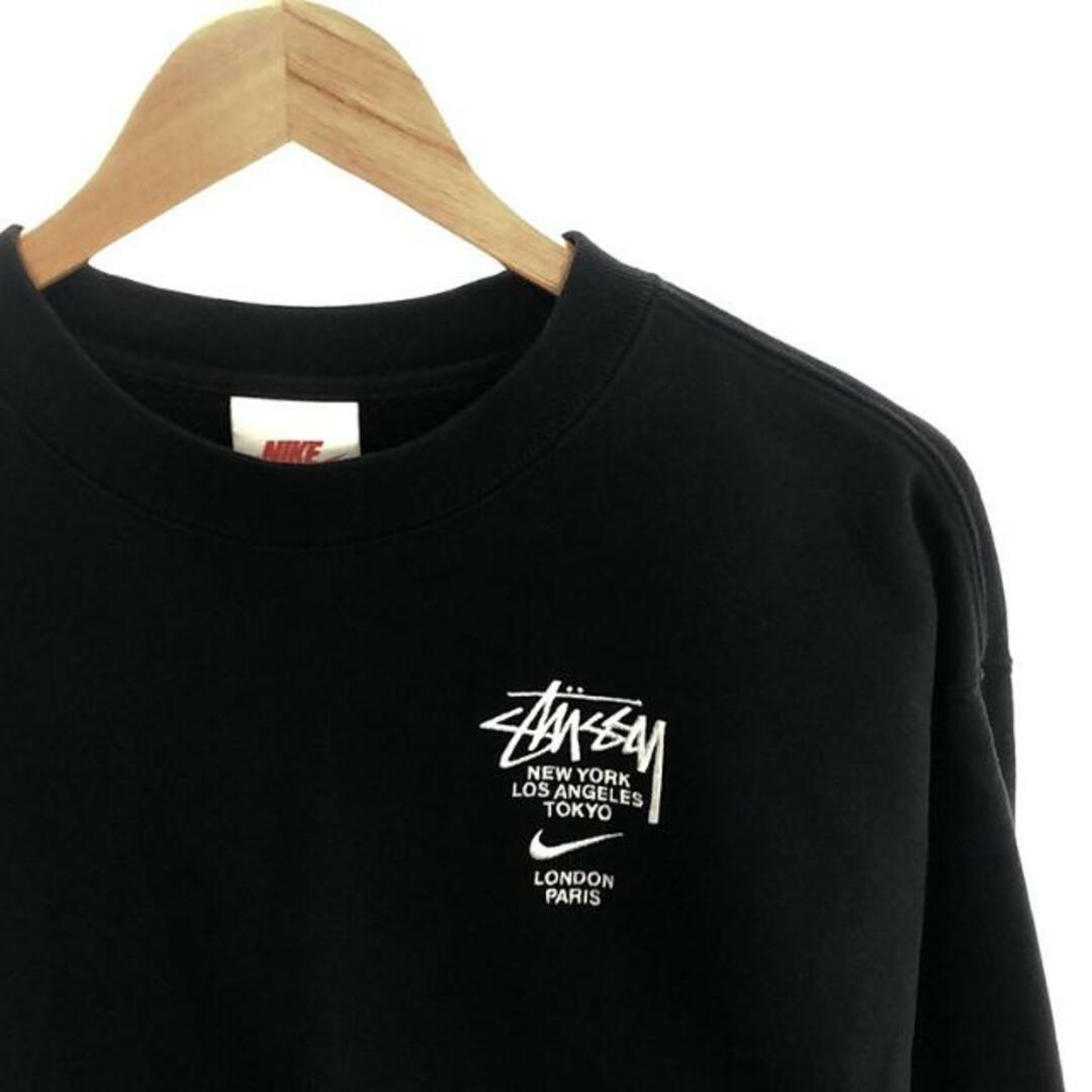 NIKE(ナイキ)のNIKE / ナイキ | × STUSSY / ステューシー Fleece Crew Sweatshirt / フリース スウェット プルオーバー | S | ブラック | メンズ メンズのトップス(スウェット)の商品写真