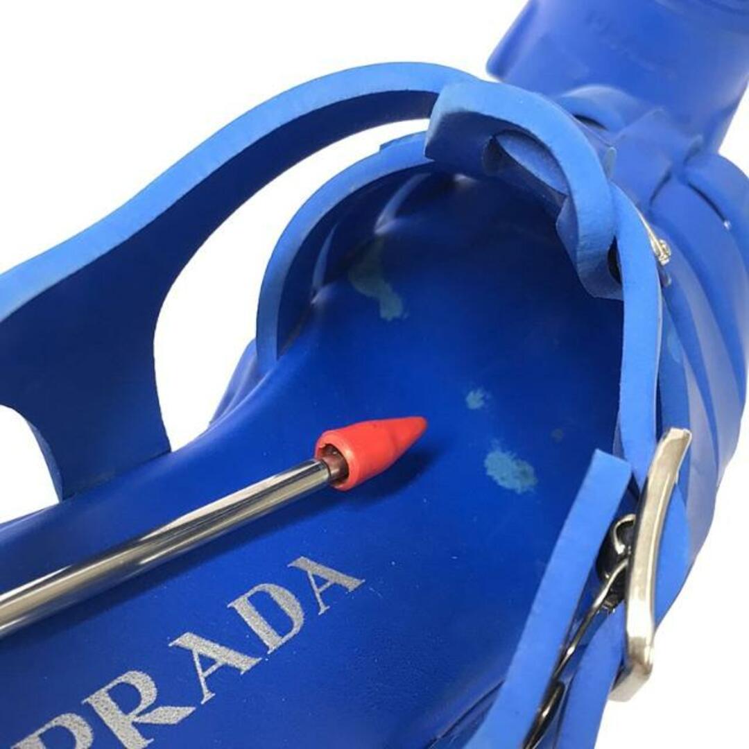 PRADA(プラダ)のPRADA / プラダ | モノリス フォーム 三角ロゴプレート ラバーサンダル | 36 | ブルー | レディース レディースの靴/シューズ(サンダル)の商品写真