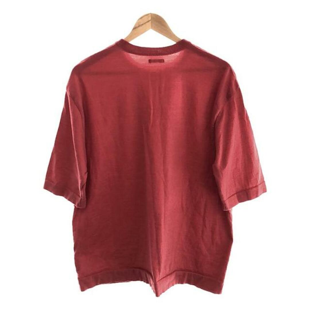 maillot / マイヨ | 2023SS | Crew Knit Tee ニットクルーTシャツ ユニセックス | 3 | ピンクレッド | レディース レディースのトップス(Tシャツ(半袖/袖なし))の商品写真