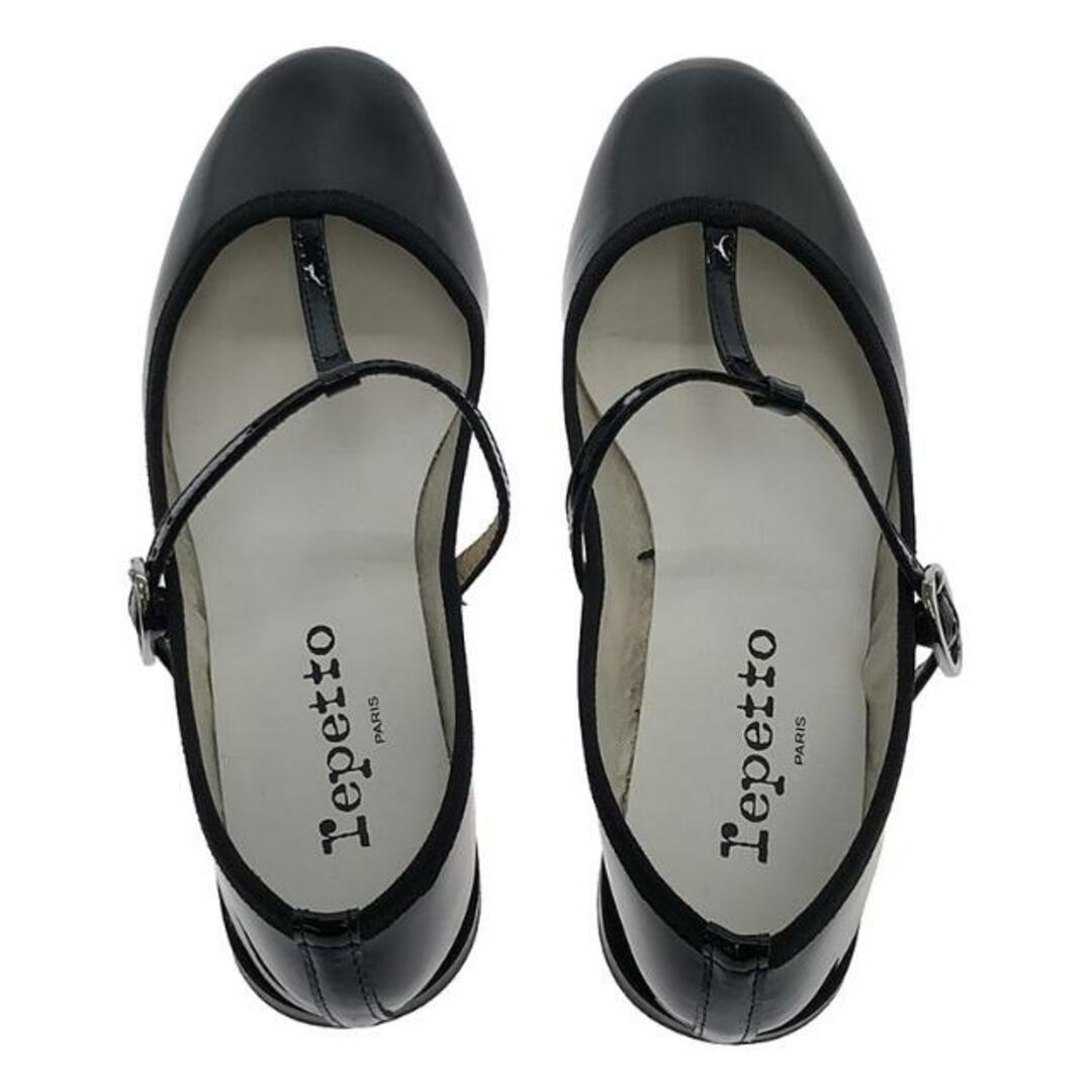 repetto(レペット)の【新品】  repetto / レペット | FAUSTINE SALOME パテントレザー Tストラップ フラットパンプス バレエシューズ | 36 | ブラック | レディース レディースの靴/シューズ(バレエシューズ)の商品写真