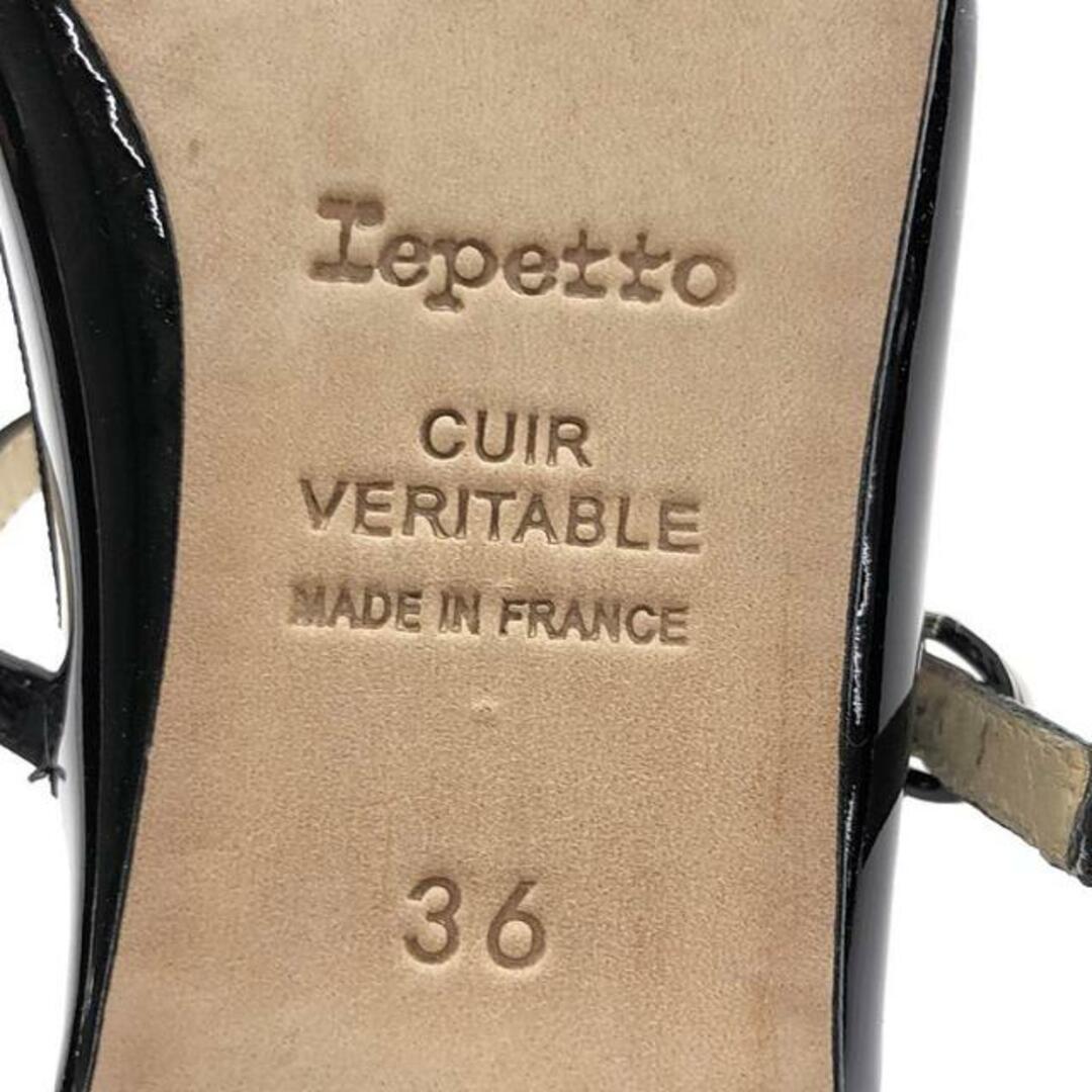 repetto(レペット)の【新品】  repetto / レペット | FAUSTINE SALOME パテントレザー Tストラップ フラットパンプス バレエシューズ | 36 | ブラック | レディース レディースの靴/シューズ(バレエシューズ)の商品写真