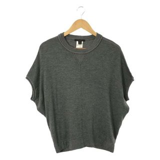 ルイヴィトン(LOUIS VUITTON)のLouis Vuitton / ルイヴィトン | カシミヤ シルク ロゴ クルーネックトップス | M | グレー | レディース(Tシャツ(半袖/袖なし))