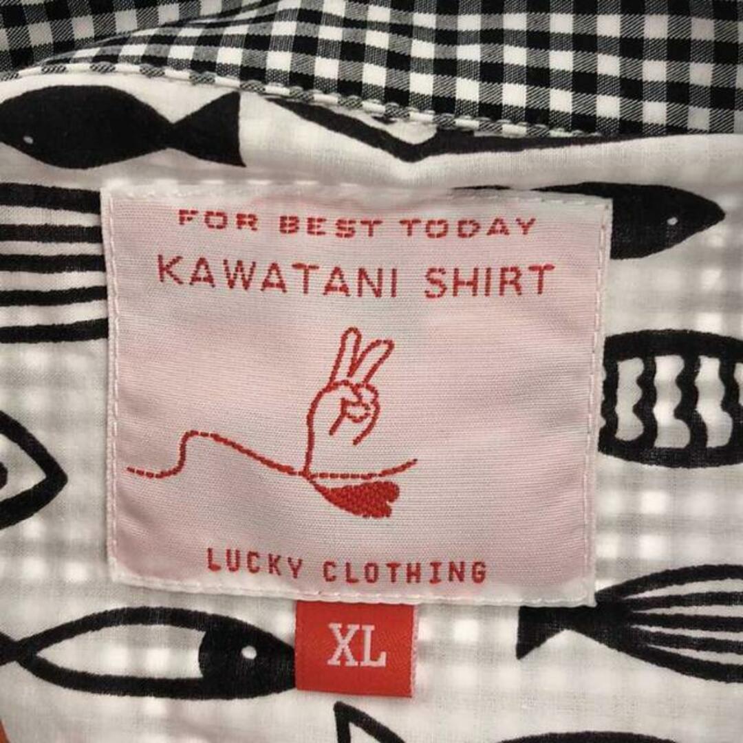 【美品】  KAWATANI SHIRT / 河谷シャツ | 三毛猫 パッチワーク クレイジーパターン ボタンダウンシャツ | XL | マルチカラー | メンズ メンズのトップス(Tシャツ/カットソー(七分/長袖))の商品写真