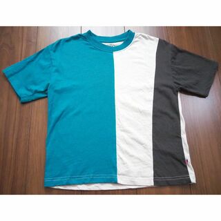 ikka - ikka イッカ USAコットン 縦切り替え 半袖Tシャツ 130cm