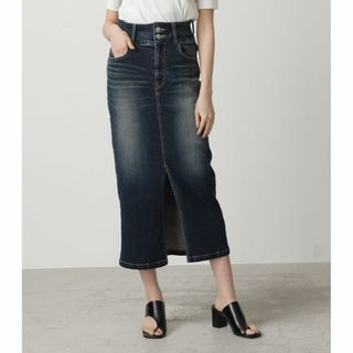 アズールバイマウジー(AZUL by moussy)のAZUL BY MOUSSY ハイウエストスリットデニムスカート S(ロングスカート)