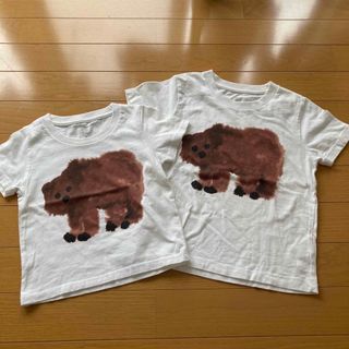 グラニフ(Design Tshirts Store graniph)のグラニフ お揃いTシャツ 90と110 くま ロプヴァンミエル(Tシャツ/カットソー)