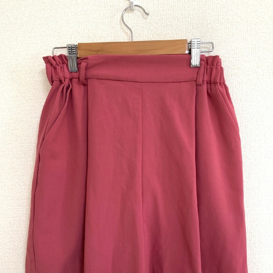 ブラウニースタンダード　ショートパンツ　L　ピンク　タック　きれいめ レディースのパンツ(ショートパンツ)の商品写真