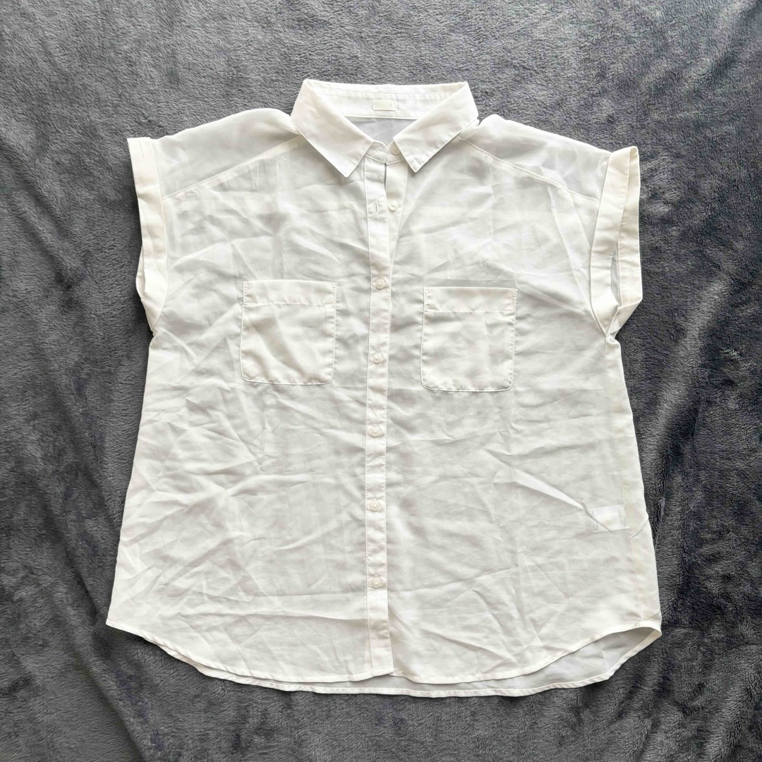 GU(ジーユー)のエアリーシャツ レディースのトップス(シャツ/ブラウス(半袖/袖なし))の商品写真