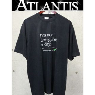 VETEMENTS 銀座店 ヴェトモン ユーズド加工 Tシャツ メンズ size:XS 黒 94693(Tシャツ/カットソー(半袖/袖なし))