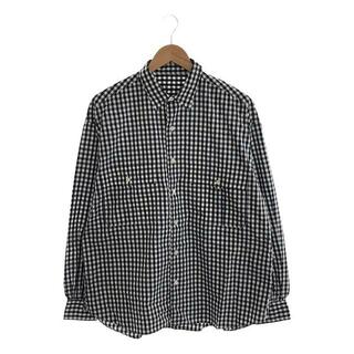 ポータークラシック(PORTER CLASSIC)の【美品】  PORTER CLASSIC / ポータークラシック | ROLL UP GINGHAM CHECK SHIRT / ロールアップ ギンガムチェック シャツ | M | Navy | メンズ(Tシャツ/カットソー(七分/長袖))