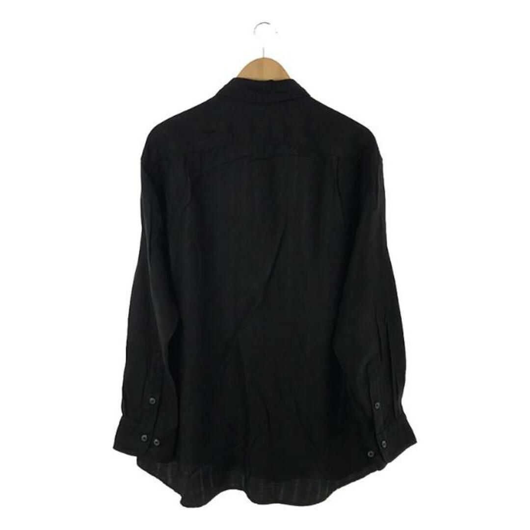 YOKO SAKAMOTO / ヨーコサカモト | キュプラ ストライプ シャツジャケット | M | ブラウン | メンズ メンズのトップス(Tシャツ/カットソー(七分/長袖))の商品写真