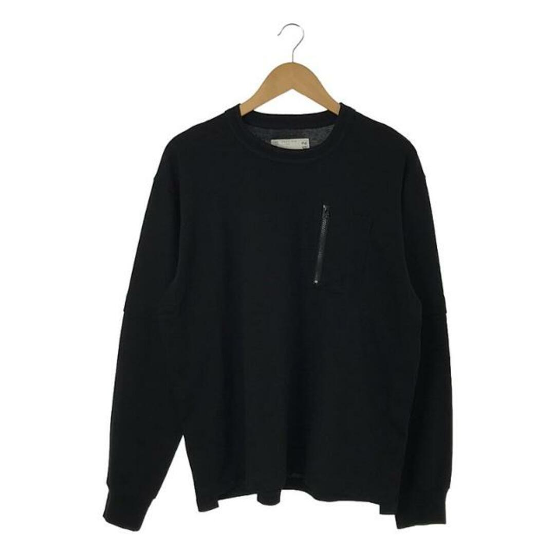 sacai(サカイ)のsacai / サカイ | 2023AW | Cotton Jersey L/S T-Shirt / サイドスリット レイヤードスリーブ カットソー | 1 | ブラック | メンズ メンズのトップス(Tシャツ/カットソー(七分/長袖))の商品写真