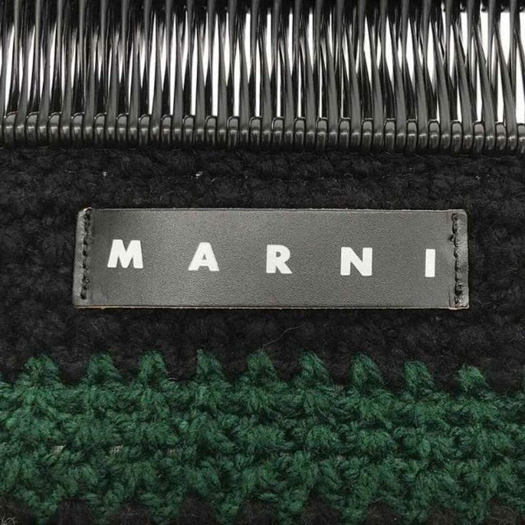 Marni(マルニ)の【美品】  MARNI / マルニ | マルニマーケット クロシェウール フレームバッグ | ブラック/グリーン/アイボリー | レディース レディースのバッグ(ハンドバッグ)の商品写真