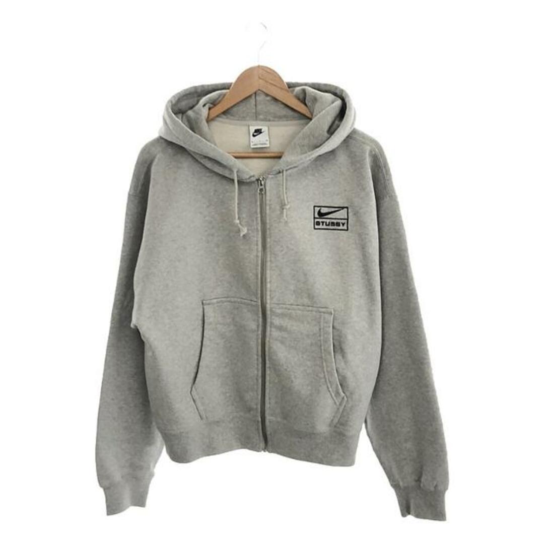 NIKE(ナイキ)の【美品】  NIKE / ナイキ | × STUSSY / ステューシー U Nrg F Fz Flc Hoodie / フルジップ フリース スウェットフーディ | S | グレー | メンズ メンズのトップス(スウェット)の商品写真