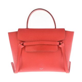 セリーヌ(celine)のCELINE セリーヌ ハンドバッグ - 赤 【古着】【中古】(ハンドバッグ)