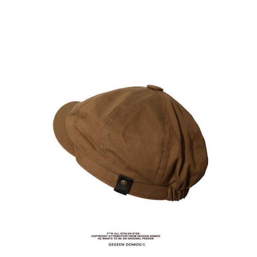 キャスケット ハンチング ユニセックス　ブラウン　帽子 ハット   ハンチング帽 レディースの帽子(キャスケット)の商品写真