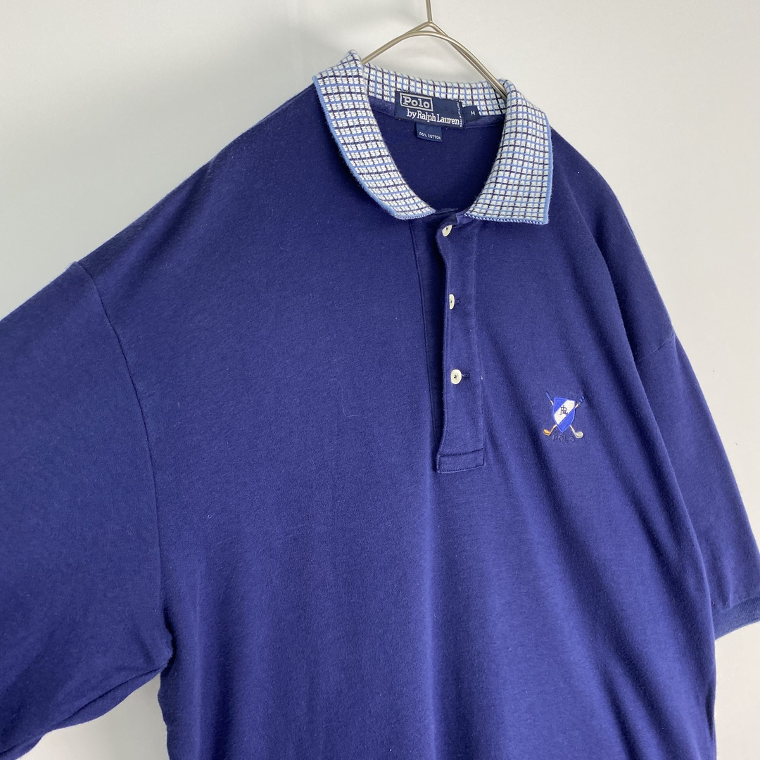 POLO（RALPH LAUREN）(ポロ)のポロバイラルフローレン　ポロシャツ　ワンポイント　刺しゅう　チェック　紺 メンズのトップス(ポロシャツ)の商品写真