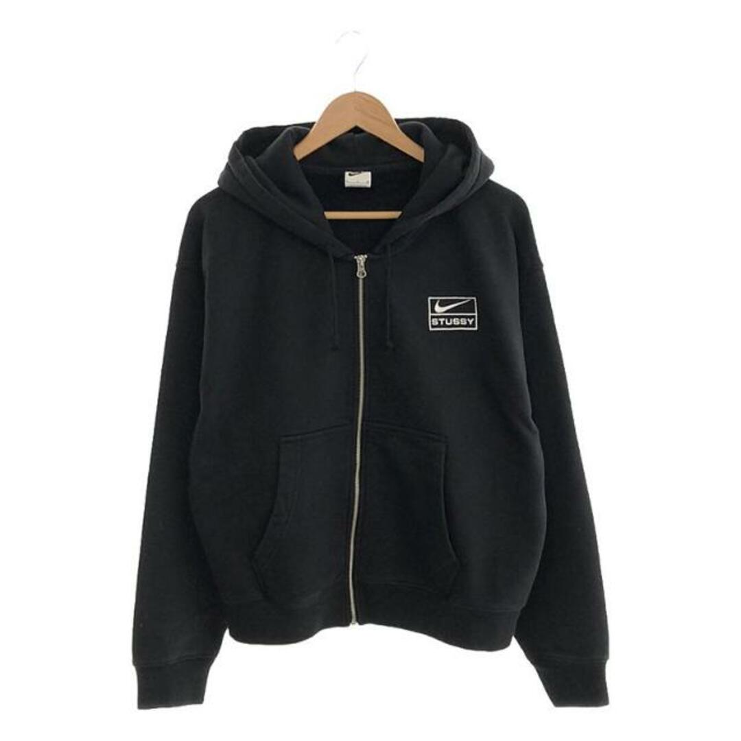 NIKE(ナイキ)のNIKE / ナイキ | × STUSSY / ステューシー Washed Fleece Hoodie / フルジップ フリース スウェットフーディ | S | ブラック | メンズ メンズのトップス(スウェット)の商品写真