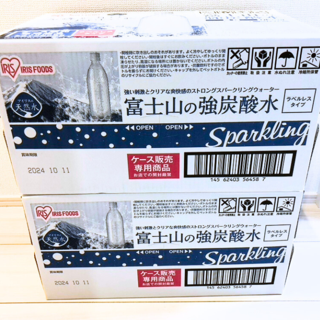 即日発送☆富士山の強炭酸水 2箱 500ml 24本×2箱 コストコ 食品/飲料/酒の飲料(ミネラルウォーター)の商品写真
