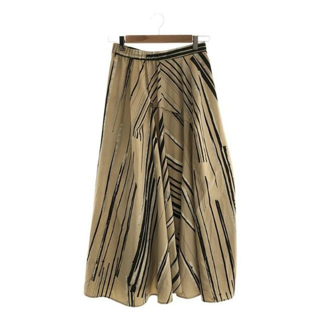 RUMCHE / ラム・シェ | 2023SS | Wood Print Asymmetry Skirt ウッドプリント アシンメトリースカート | M | ベージュ | レディース レディースのスカート(ロングスカート)の商品写真