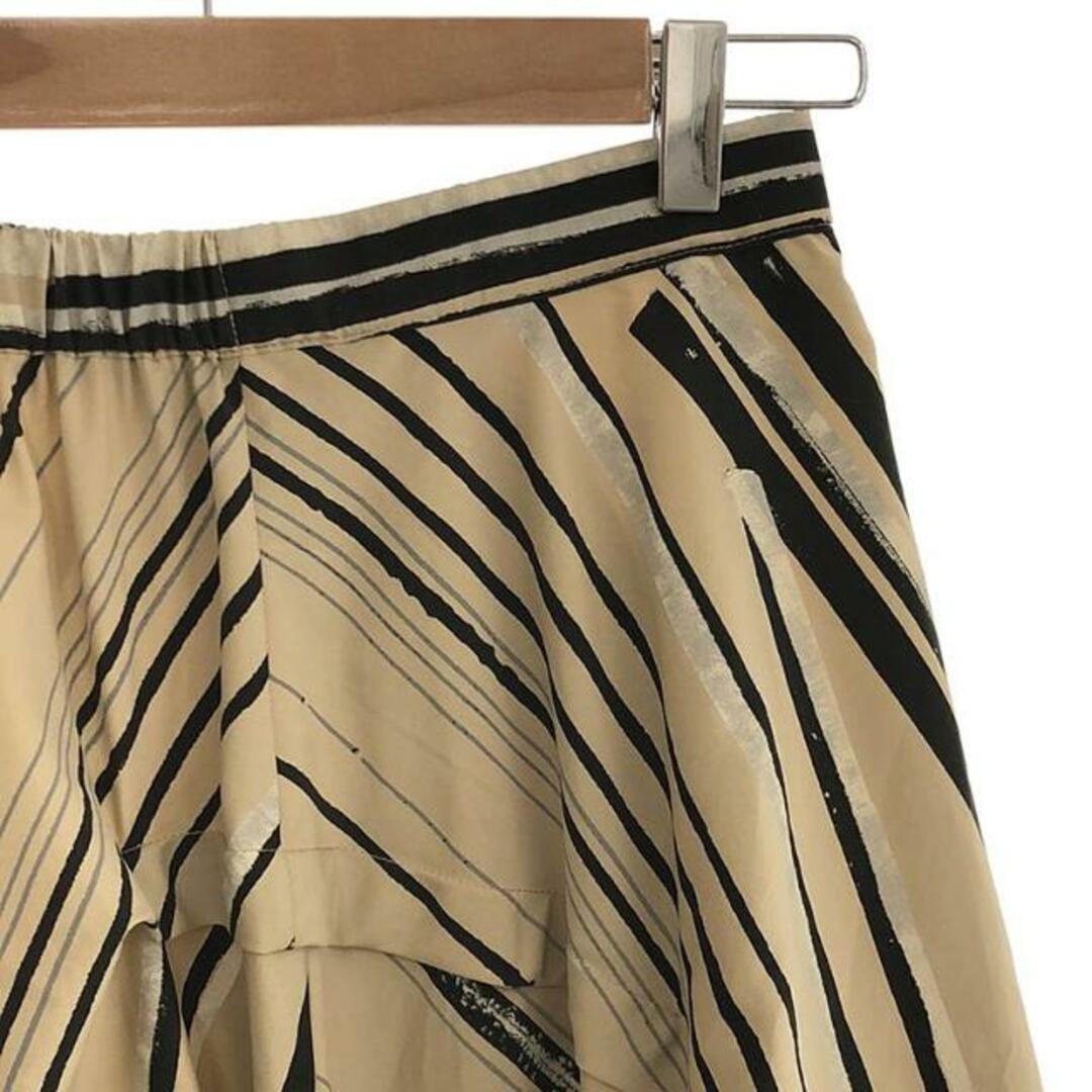 RUMCHE / ラム・シェ | 2023SS | Wood Print Asymmetry Skirt ウッドプリント アシンメトリースカート | M | ベージュ | レディース レディースのスカート(ロングスカート)の商品写真