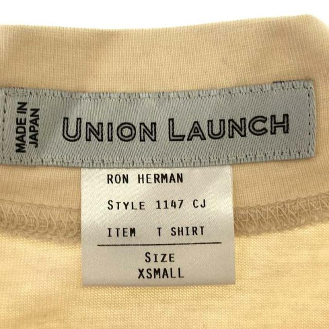 【美品】  UNION LAUNCH / ユニオンランチ | × Ron Herman Crew Neck Pack Tee T Tシャツ | XS | オフホワイト | レディース レディースのトップス(Tシャツ(半袖/袖なし))の商品写真