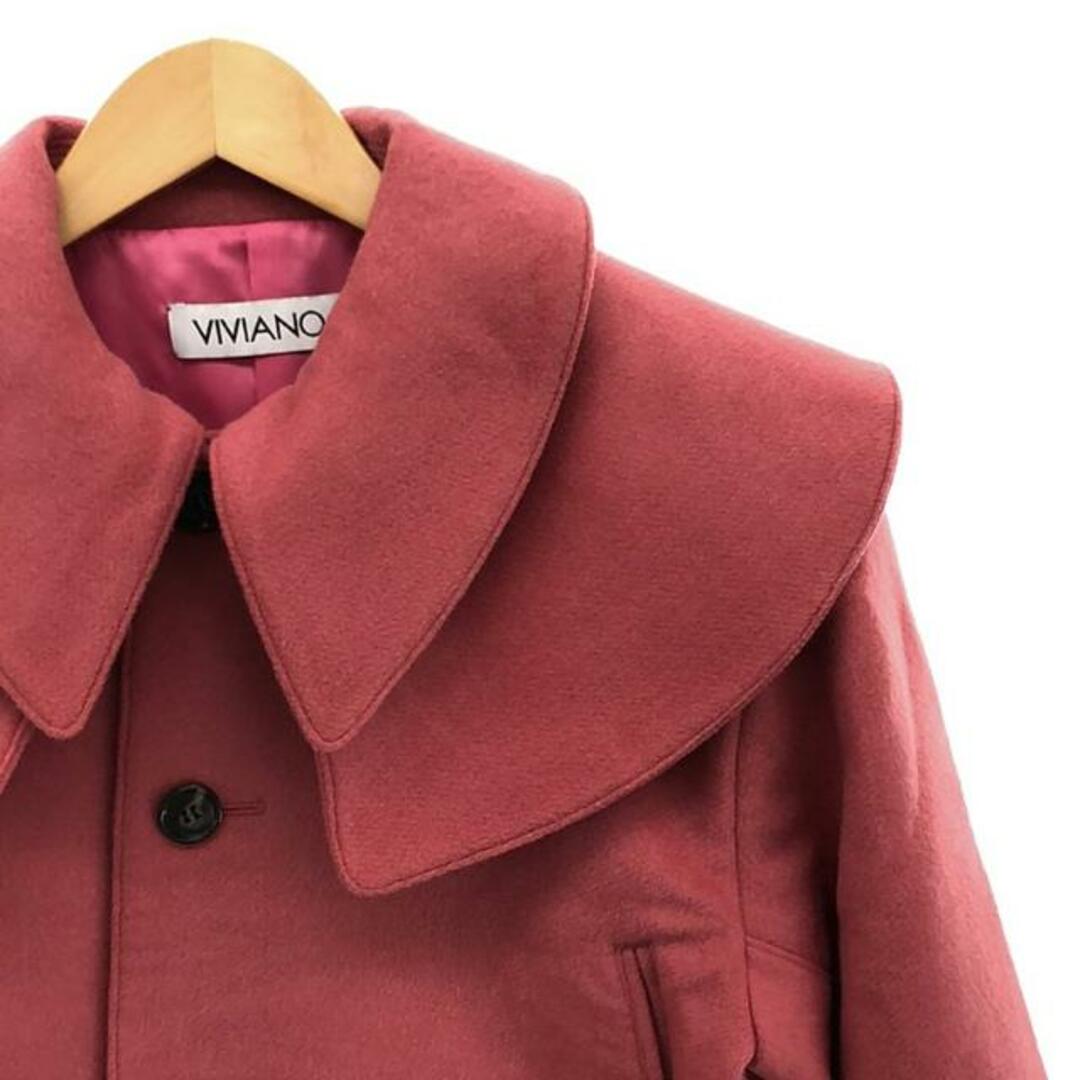 VIVIANO / ヴィヴィアーノ | 2023AW | Double Collar Cropped Jacket / 着脱可カラー付き ウール ジャケット / 総裏地 | M | ピンク | レディース レディースのジャケット/アウター(その他)の商品写真