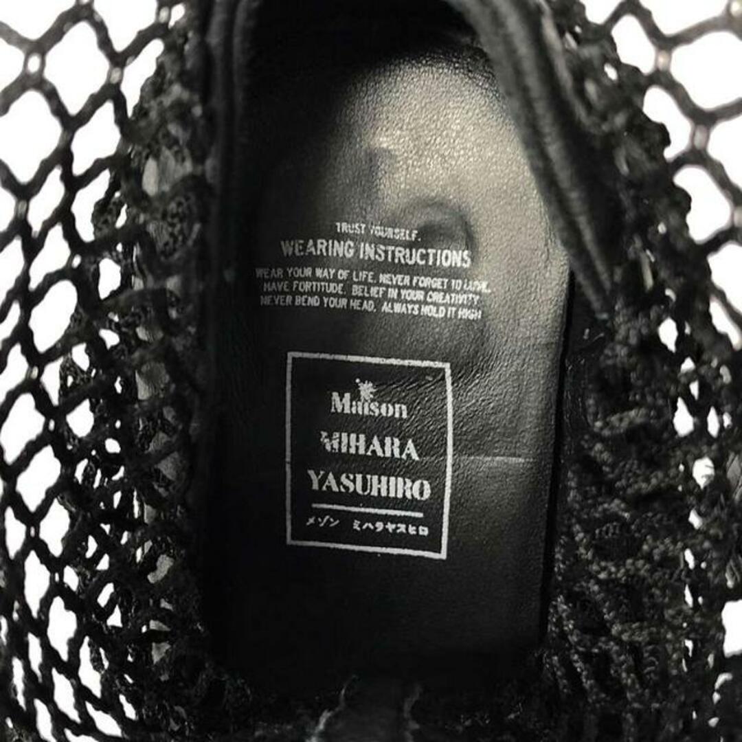 Maison MIHARA YASUHIRO(メゾンミハラヤスヒロ)のMaison MIHARA YASUHIRO / メゾンミハラヤスヒロ | 2022SS | MESH MATERIAL BOOTS Billiards Heel / ビリヤード ヒール ブーツ | 37 | ブラック | レディース レディースの靴/シューズ(ブーツ)の商品写真