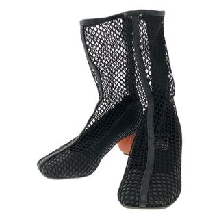 メゾンミハラヤスヒロ(Maison MIHARA YASUHIRO)のMaison MIHARA YASUHIRO / メゾンミハラヤスヒロ | 2022SS | MESH MATERIAL BOOTS Billiards Heel / ビリヤード ヒール ブーツ | 37 | ブラック | レディース(ブーツ)