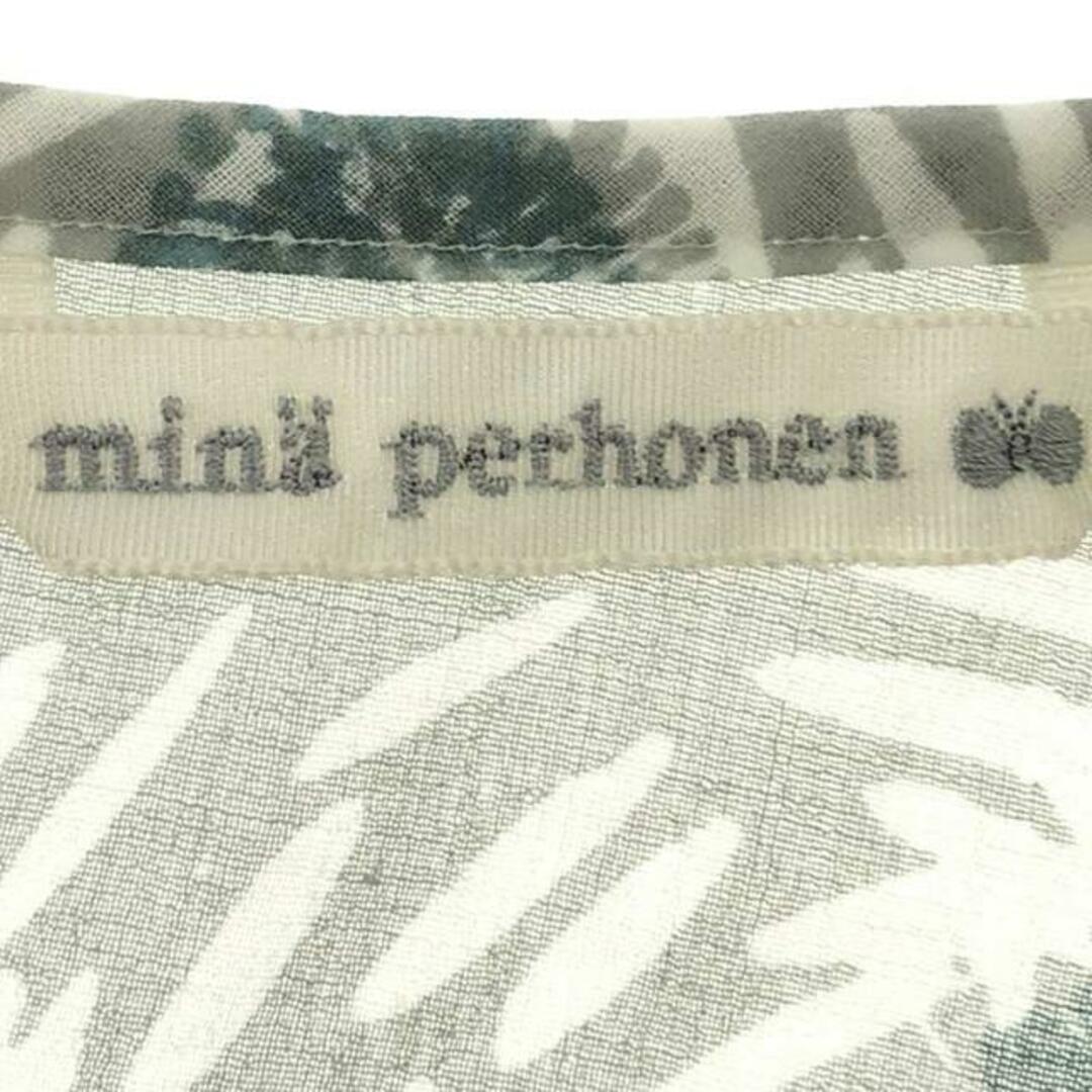 mina perhonen(ミナペルホネン)の【新品】  mina perhonen / ミナペルホネン | 2020SS | papillon ブラウス つづく展記念復刻アイテム | 38 | ライトグレー | レディース レディースのトップス(シャツ/ブラウス(半袖/袖なし))の商品写真