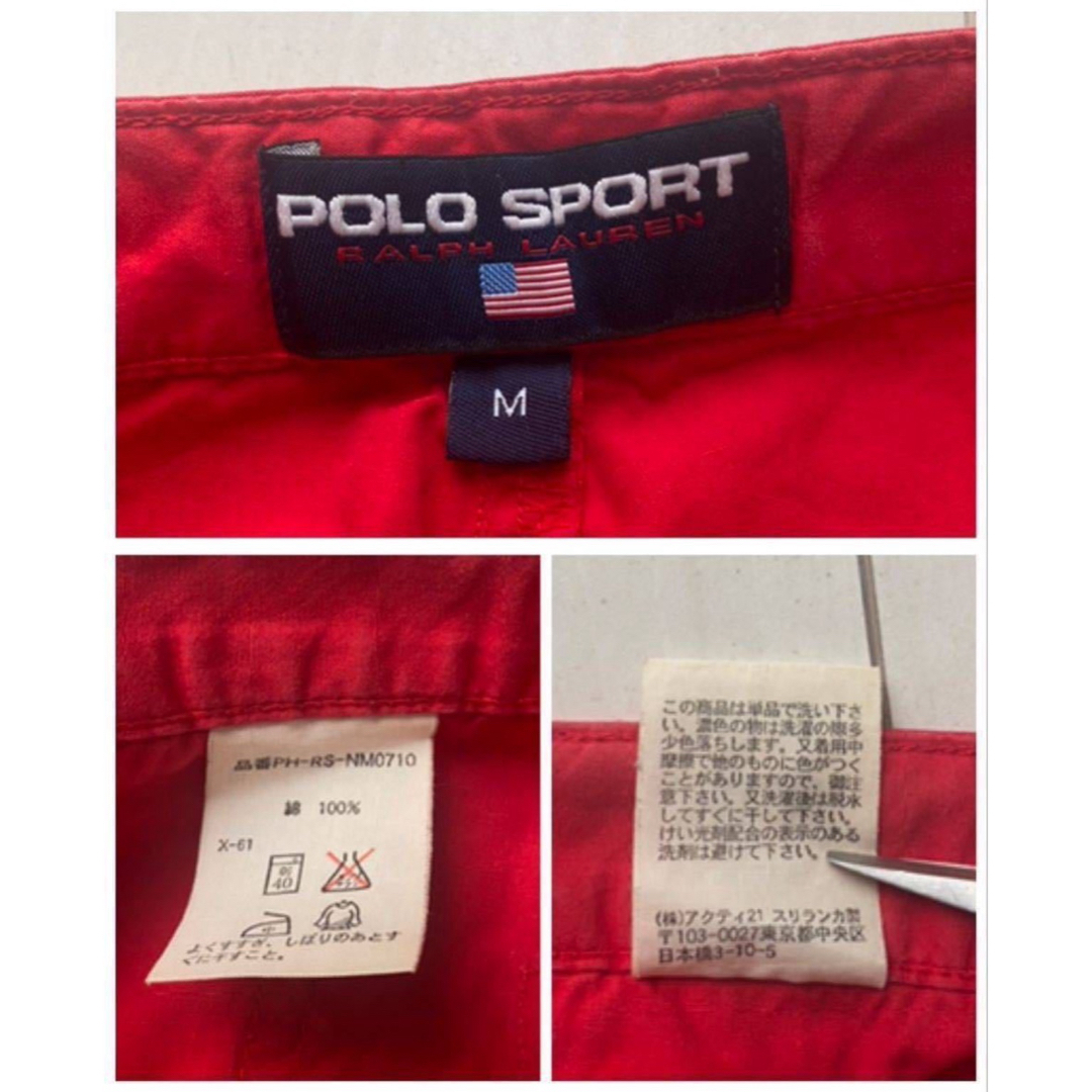 POLO RALPH LAUREN(ポロラルフローレン)の90s POLO SPORT ポロスポーツ ラルフローレン ショーツ 赤 XL メンズのパンツ(ショートパンツ)の商品写真