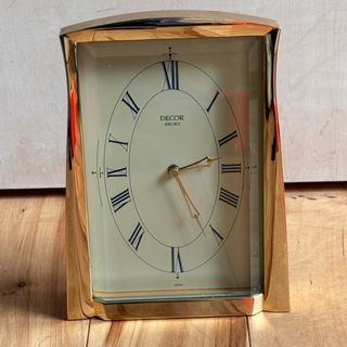 SEIKO - SEIKO セイコー DECOR  ゴールド　金色　置時計