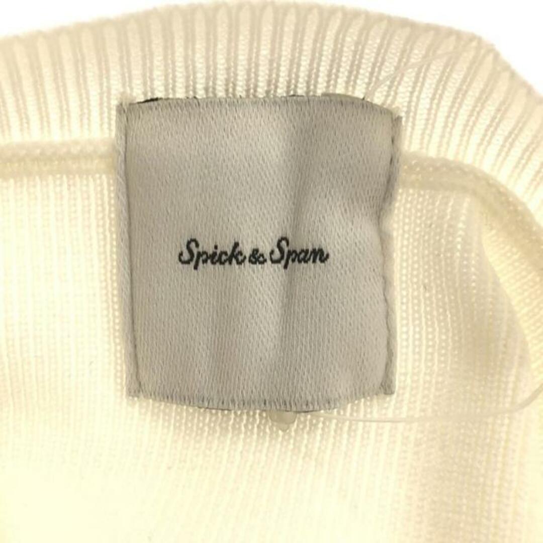 Spick & Span(スピックアンドスパン)の【新品】  Spick and Span / スピックアンドスパン | 2023SS | ウォッシャブルルーズクルーネックプルオーバー | F | ホワイト×ネイビー | レディース レディースのトップス(ニット/セーター)の商品写真