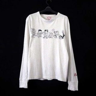 エビス(EVISU)のエヴィス EVISU 天才バカボン Tシャツ 長袖 カモメ ロゴ M 38(Tシャツ/カットソー(七分/長袖))