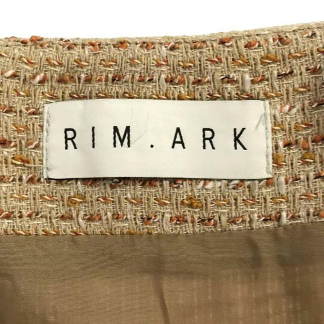 RIM.ARK(リムアーク)のRIM.ARK / リムアーク | Basket tweed noble dress / バスケットツイードノーブルドレス リボン スクエアネック ワンピース  / 総裏地 | 38 | ベージュ系 | レディース レディースのワンピース(ロングワンピース/マキシワンピース)の商品写真