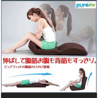 ピュアフィット(purefit) 腹筋のびのび座椅子 PF2500 ブラウン (座椅子)