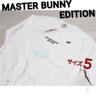 マスターバニーエディション(MASTER BUNNY EDITION)の新品 【サイズ５】【ホワイト】マスターバニー クールネックニット ゴルフ メンズ(ウエア)