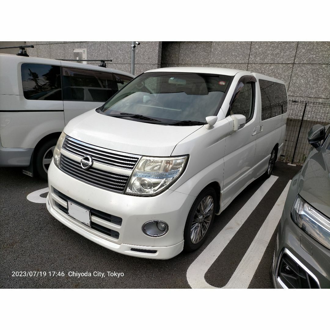 日産(ニッサン)の2009 日産 エルグランド ハイウェイスター ブラックレザー 車検令和８年4月 自動車/バイクの自動車(車体)の商品写真