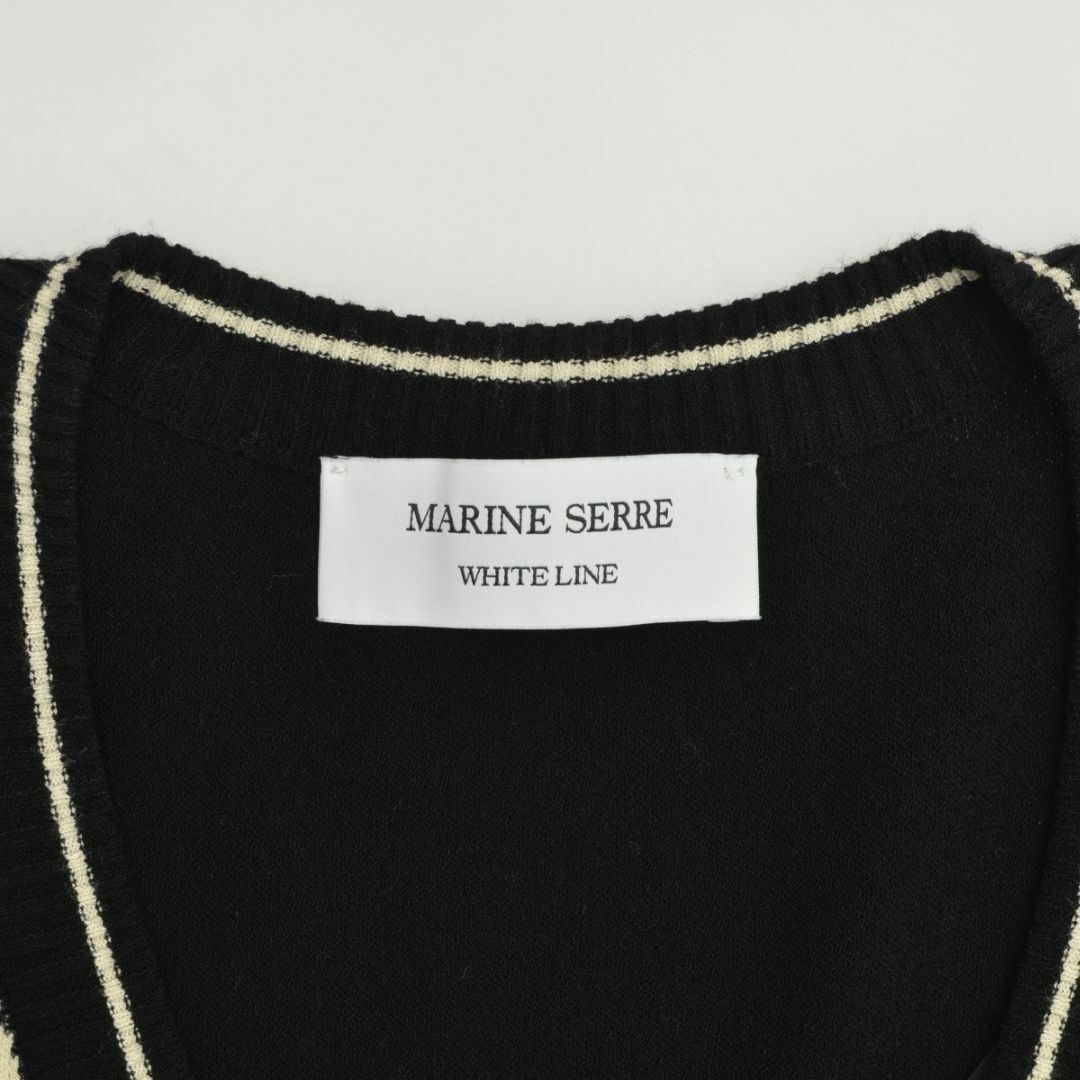 【MARINESERRE】WHITE LINE マキシ長袖ワンピース レディースのワンピース(ロングワンピース/マキシワンピース)の商品写真