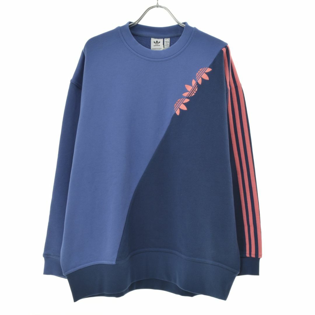 adidas(アディダス)の【ADIDAS】H38869 バイカラー トレフォイル長袖スウェット レディースのトップス(トレーナー/スウェット)の商品写真