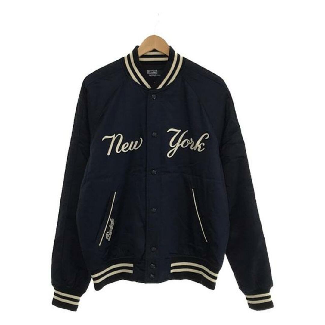 POLO RALPH LAUREN(ポロラルフローレン)のPOLO RALPH LAUREN / ポロラルフローレン | × MLB New York Yankees / ニューヨーク ヤンキース Baseball Jacket  / ベースボール アワードジャケット / スタジャン | L | ネイビー | メンズ メンズのジャケット/アウター(その他)の商品写真