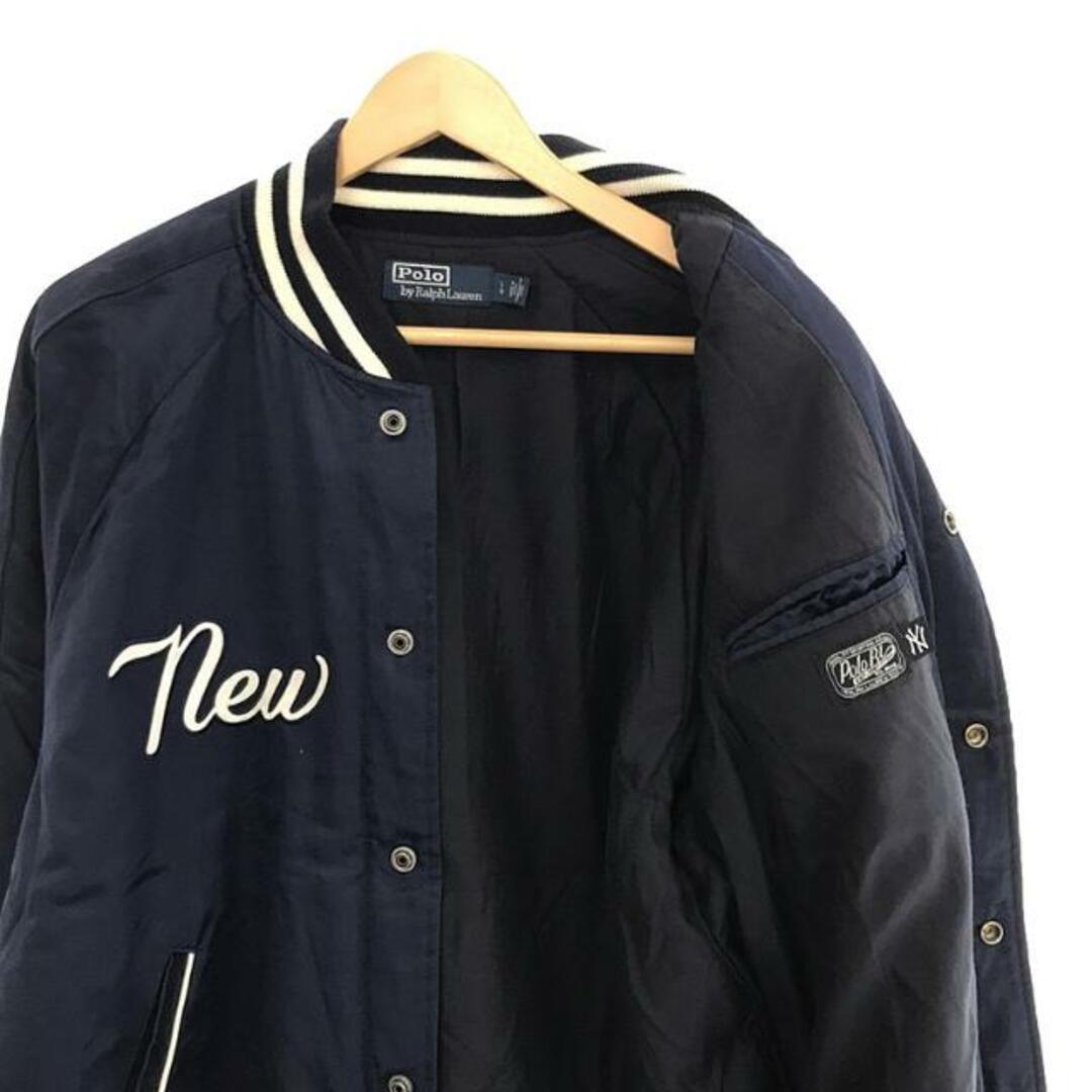 POLO RALPH LAUREN(ポロラルフローレン)のPOLO RALPH LAUREN / ポロラルフローレン | × MLB New York Yankees / ニューヨーク ヤンキース Baseball Jacket  / ベースボール アワードジャケット / スタジャン | L | ネイビー | メンズ メンズのジャケット/アウター(その他)の商品写真