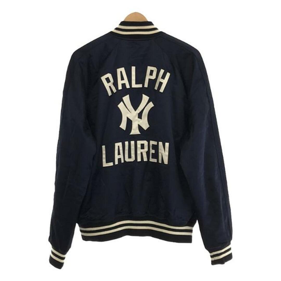 POLO RALPH LAUREN(ポロラルフローレン)のPOLO RALPH LAUREN / ポロラルフローレン | × MLB New York Yankees / ニューヨーク ヤンキース Baseball Jacket  / ベースボール アワードジャケット / スタジャン | L | ネイビー | メンズ メンズのジャケット/アウター(その他)の商品写真