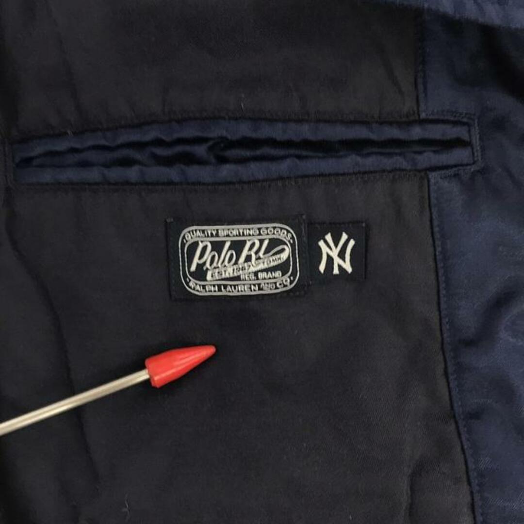 POLO RALPH LAUREN(ポロラルフローレン)のPOLO RALPH LAUREN / ポロラルフローレン | × MLB New York Yankees / ニューヨーク ヤンキース Baseball Jacket  / ベースボール アワードジャケット / スタジャン | L | ネイビー | メンズ メンズのジャケット/アウター(その他)の商品写真