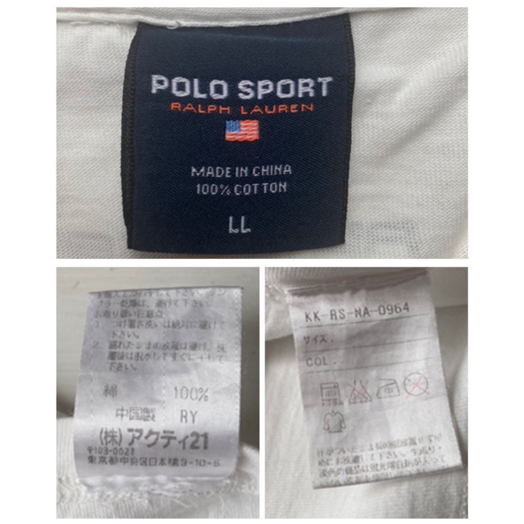 POLO RALPH LAUREN(ポロラルフローレン)の90s POLO SPORT ポロスポーツ ラルフローレン ロンT 袖プリ XL メンズのトップス(Tシャツ/カットソー(七分/長袖))の商品写真