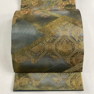 袋帯 美品 秀品 お太鼓柄 正絹 【中古】(帯)