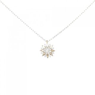 K18PG/PT フラワー ダイヤモンド ネックレス 0.10CT(ネックレス)