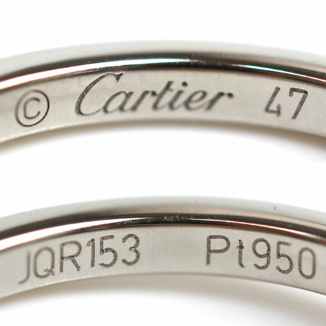 Cartier(カルティエ)のCARTIER カルティエ Pt950プラチナ バレリーナカーブ ウェディング リング・指輪 B4092847 7号 47 2.8g レディース【中古】【美品】 レディースのアクセサリー(リング(指輪))の商品写真