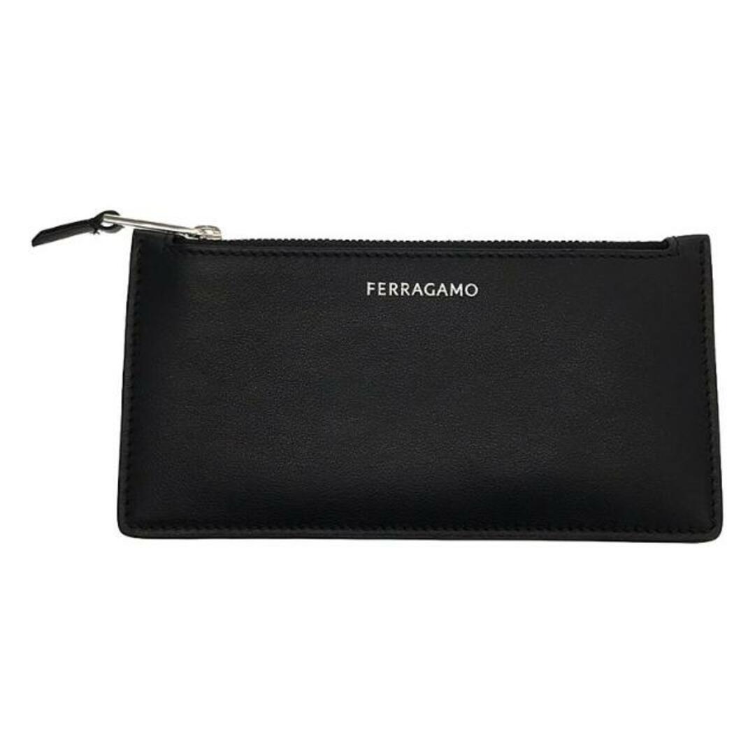 【美品】  Salvatore Ferragamo / サルヴァトーレフェラガモ | レザー コンパクトウォレット / カード ・コインケース / ユニセックス | ブラック | メンズ メンズのファッション小物(長財布)の商品写真